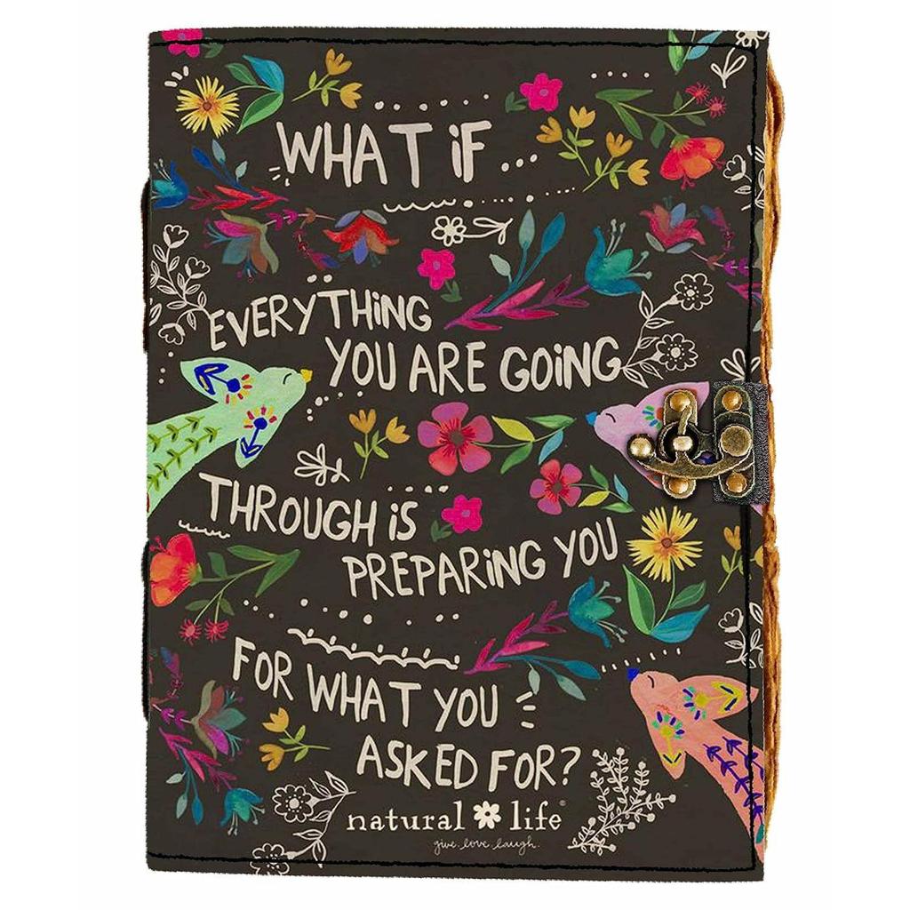 Vintage Leather Printed Journal Diary, 200 Unruled Old Pages Diary for Office & Personal Use, Travel and Drawing Blank Notebook