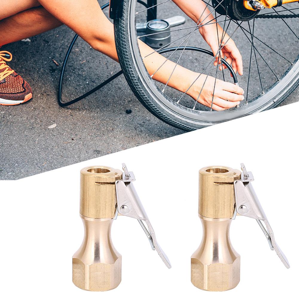 2PCs 1 4 Inch Internal Thread Pump Nozzle All Copper Clip Air Chuck Valve Clip Connector Bicycles Accessory(1 4 Inch )