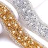 Gold, Silver, Pearl Resin Rhinestone Mixed Diamond Strip Hot Melt Hot Diamond Strip Bag Clothing Accessories