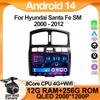 Автомобильный экран Carplay для Hyundai Santa Fe SM 2000 - 2012 Android 14 сенсорный экран интеллектуальные автомобильные системы авторадио Wifi/ 5G Wifi