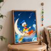 Disney Цифровой набор для рисования маслом Арт-набор Дональд Дак Лодка Лунный свет Ручная раскраска Картина Домашний декор