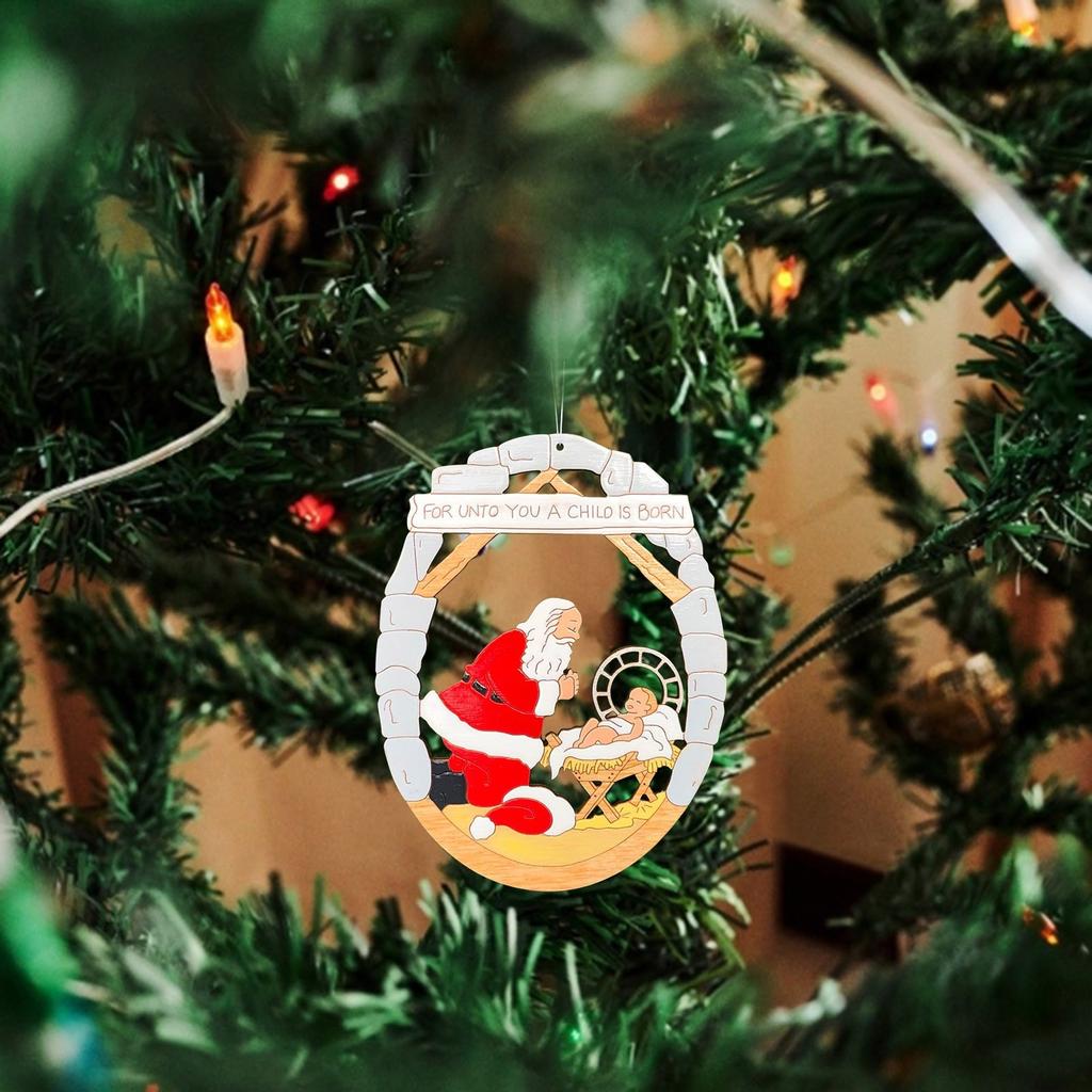 Nativity Christmas Ornament Christmas Ornament Tree Gift Ornament Dog Print Christmas Ornaments Outdoor Home Room Window