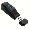 Высокоскоростной 4-портовый USB 3.0 ХАБ Мини-размер Адаптер Аксессуар Удлинитель Разветвитель Box Чтение U-диска Высокоскоростной Ридер Подключение к ПК
