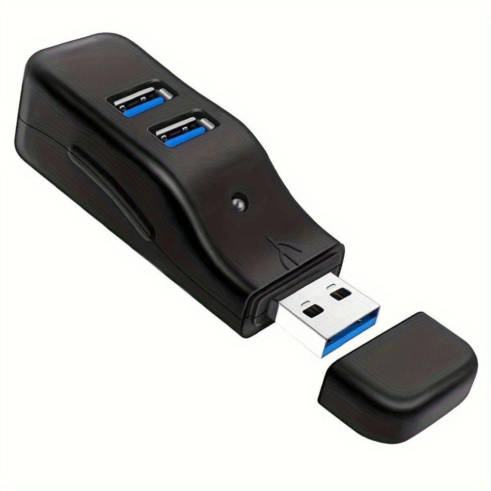 Высокоскоростной 4-портовый USB 3.0 ХАБ Мини-размер Адаптер Аксессуар Удлинитель Разветвитель Box Чтение U-диска Высокоскоростной Ридер Подключение к ПК