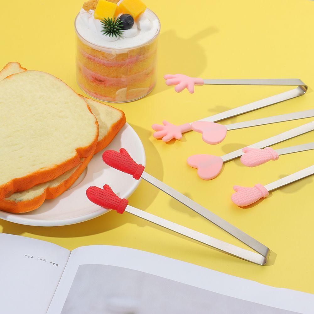Kitchen Accessories Non-slip Handles BBQ Mini Creative Silicone Snack Food Tong