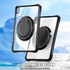 For iPad (2025)/10.9 (2022) Case Rotating Handle Grip TPU+PC Clear Tablet Cover
