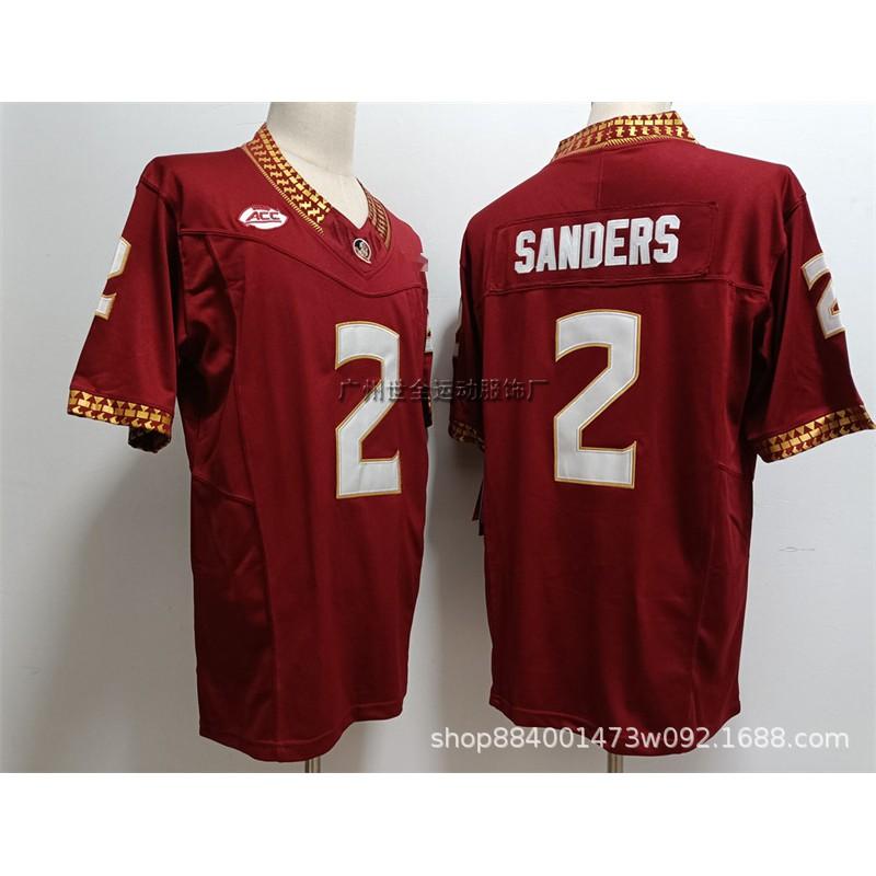 Mens Florida State Seminoles Football Jersey Cotton Blend Embroidered NCAA Team Sport Shirt Running Gym Outdoor Activities