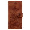 For Xiaomi Redmi Note 14S 4G Case Lily Flower Imprint Leather Phone Cover with Stand