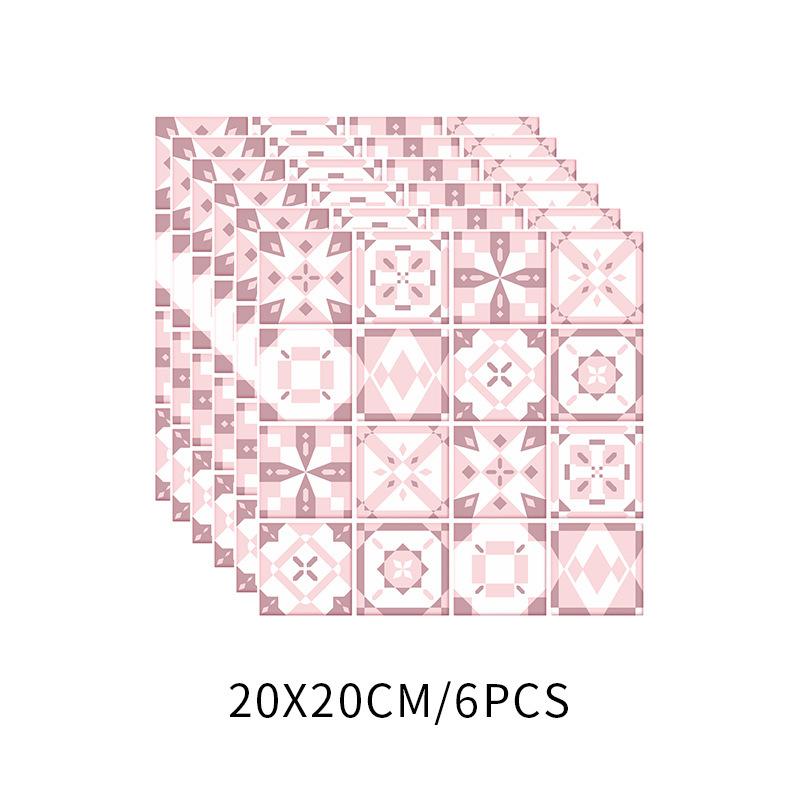 Розовый цветок, наклейка на плитку, кухонный фартук, маслостойкая ванная комната, водостойкая наклейка на стену для домашнего декора, художественная роспись