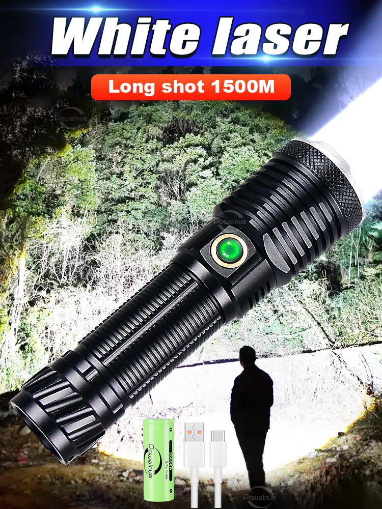 2000M High Power LED Flashlights Telescopic Zoom Strong Spotlight and Big Floodlight Torch Powered by 18650 26650 Battery