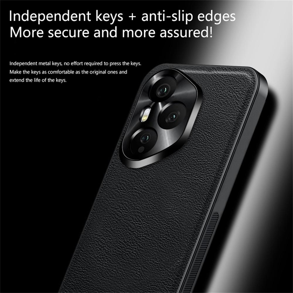 For Honor 400 Pro 5G (Global) Case PU + TPU + PC Phone Back Cover with Metal Lens Frame