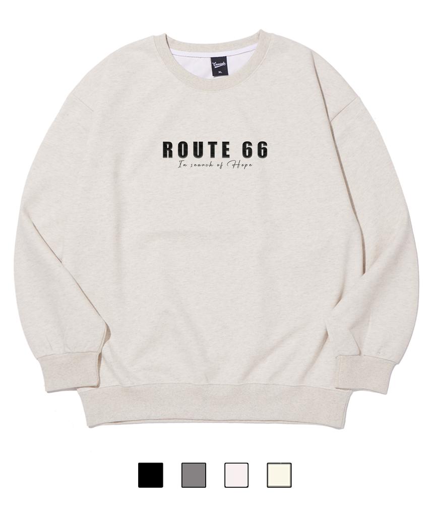 CREAM SODA LAB Sign Route 66 Sweatshirt (Type A)