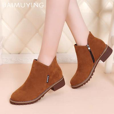 Замшевые женские ботильоны на низком каблуке, женская обувь 2025 года, тренд, зимняя мода, дизайнер, новый бренд, удобные повседневные прогулочные женские зимние ботинки