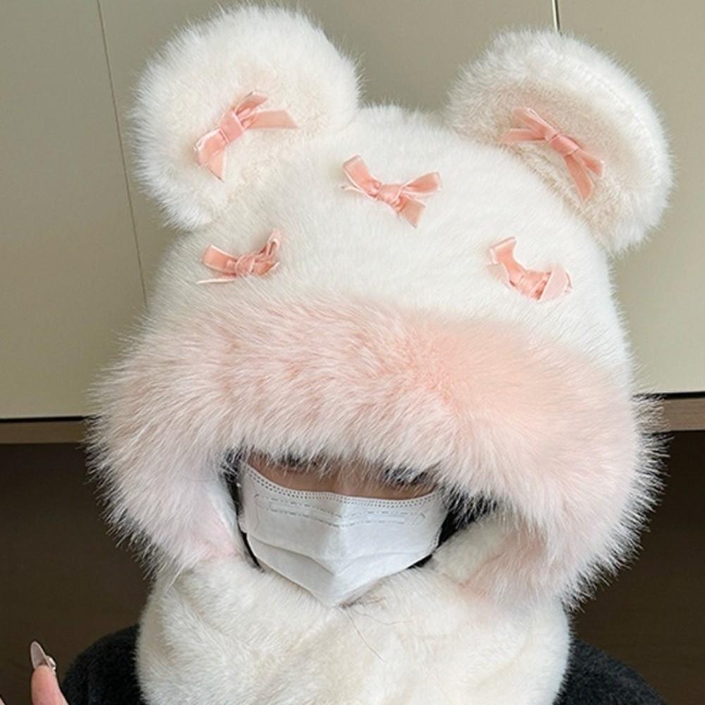 Защита слуха Шапка-ушанка с защитой слуха Утолщенная шапка Лей Фэн Балаклава Женская/Для девочек