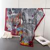 Simulation Silk High-End Printing Large Square Scarf Silk Scarf Versatile Professional Shawl Headscarf Neck Protection Scarf Decorative Circumference