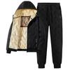 M-8XL Men's Sports Set Graphene Youth Lamb Fleece Cotton Jacket Casual Plus Thick Fleece Warm Winter Two Piece Set
