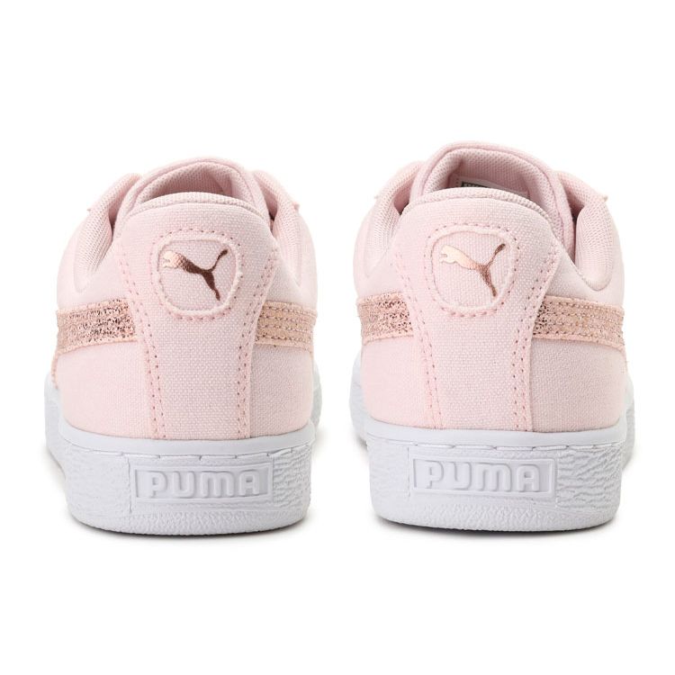 Puma Кеды Basket Heart Canvas с низким верхом Женские кеды Розовый 366495-02