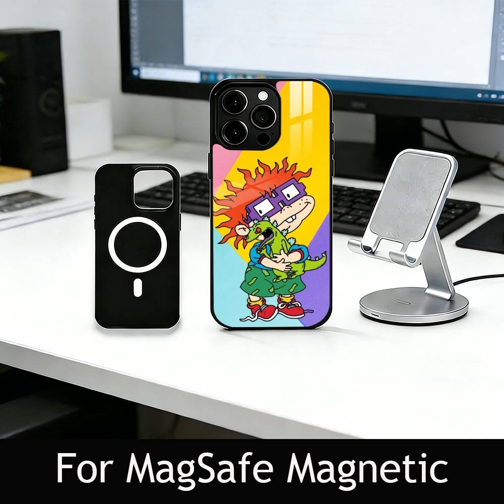 Rugrat C-Chuckie A-Angelica Phone Case For iPhone17,16,15,14,13,12,11 Plus,Pro Magnetic For Magsafe Wireless Charging