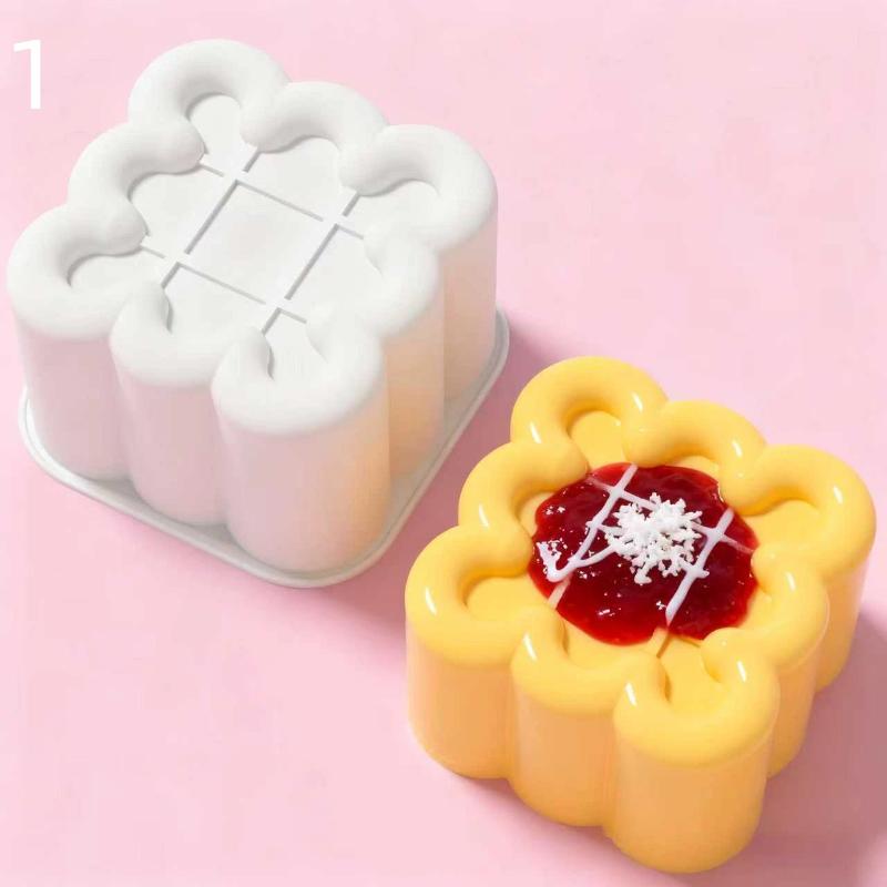 Силиконовая форма для муссового торта в форме цветка, сердца, звезды, для выпечки на кухне, для пудинга, для приготовления шоколада, форма для десерта для свадебного торта