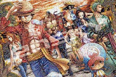 Ensky ONE PIECE Мозаичное искусство [Приземление] 50x75см Пазл, 1000 деталей, ПАЗЛ 1000-586