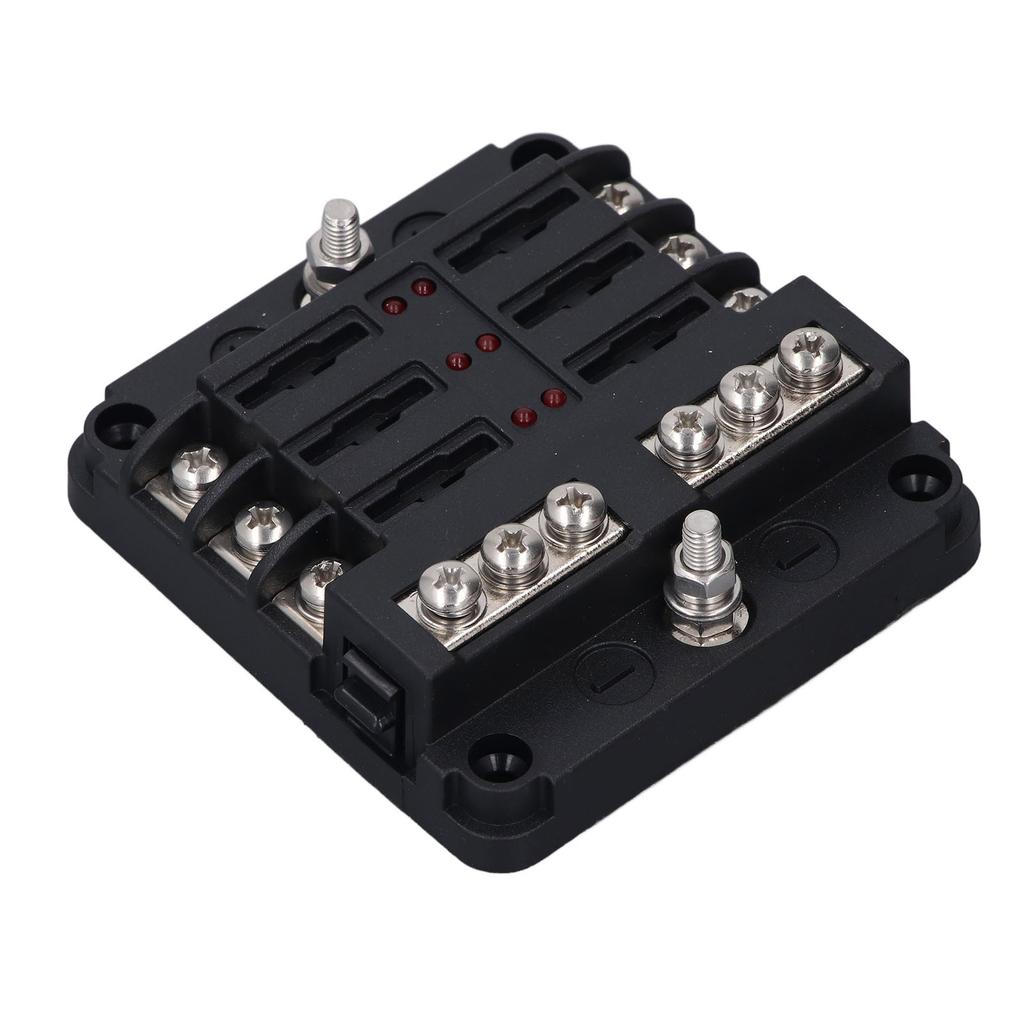 DC12V 24V Fusing Box 6 Way Water Proof Fusing Holder Block with LED Indicator for Automotive Truck