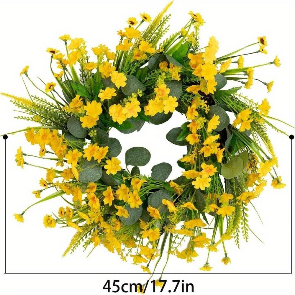 45 см маленький венок из ромашек домашний декор весенний венок красочный цветочный венок материал ручной работы для семейного сбора декор дверей и магазинов праздничные принадлежности