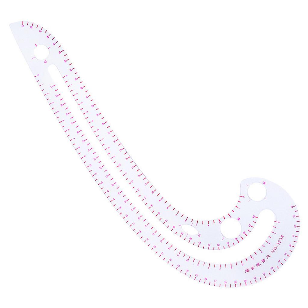 Многофункциональная линейка для пэчворка, французская лекальная линейка, прозрачная шкала, шаблон для рисования кроя и пошива одежды, инструмент для начинающих дизайнеров