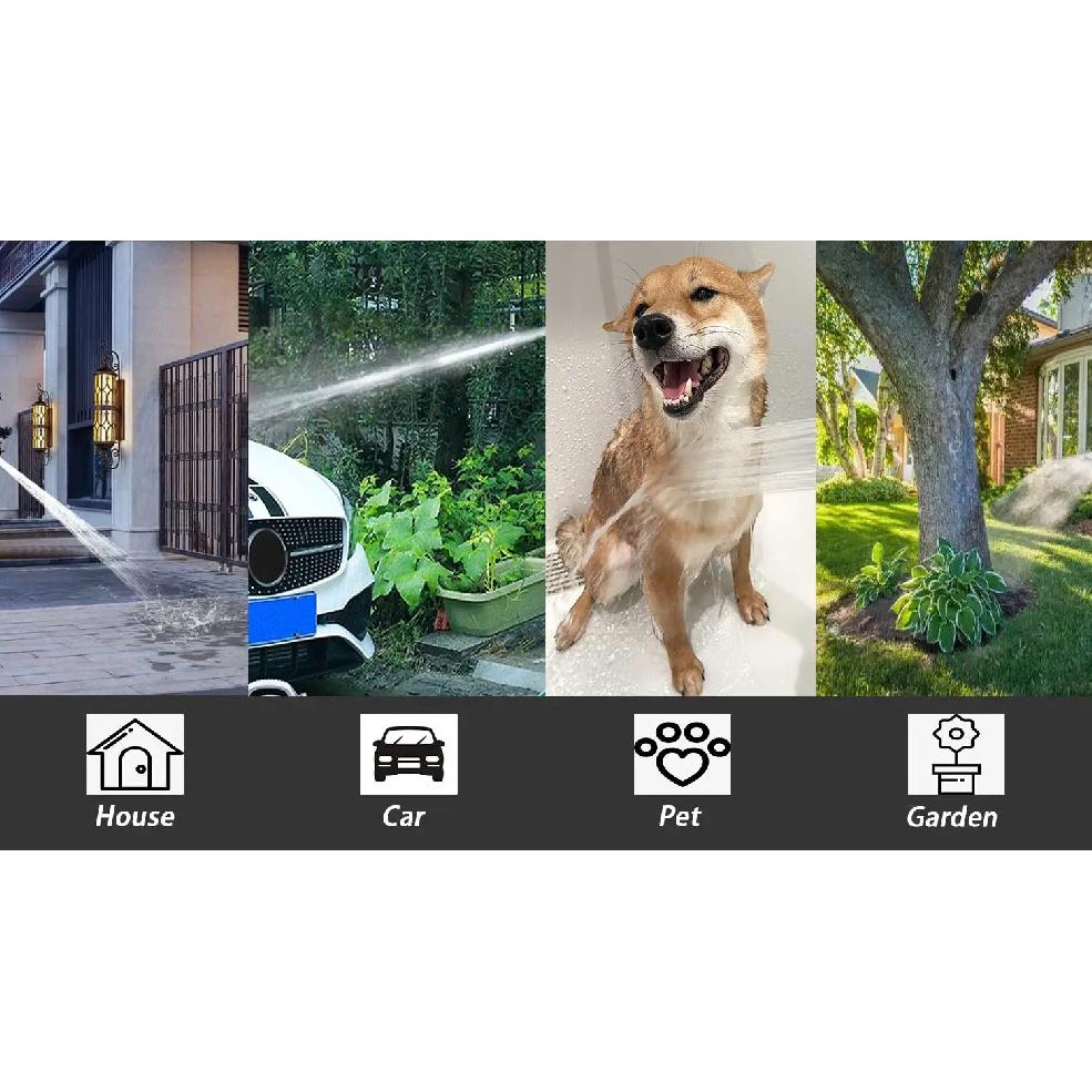 High Pressure Garden Water Hose 2.5-30 Meters Expandable Flexible Stripes Pipes for Garden Farm Irrigation Car Wash PVC Reel Gun