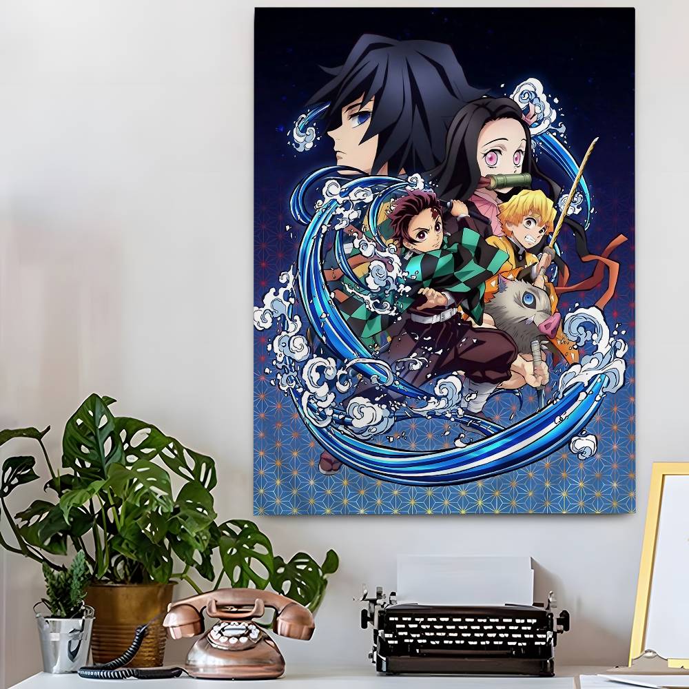 Japanese Anime Demon Slayer Cartoon Tapestry Hippie Flower Wall Carpets Dorm Decor Art Home Decor