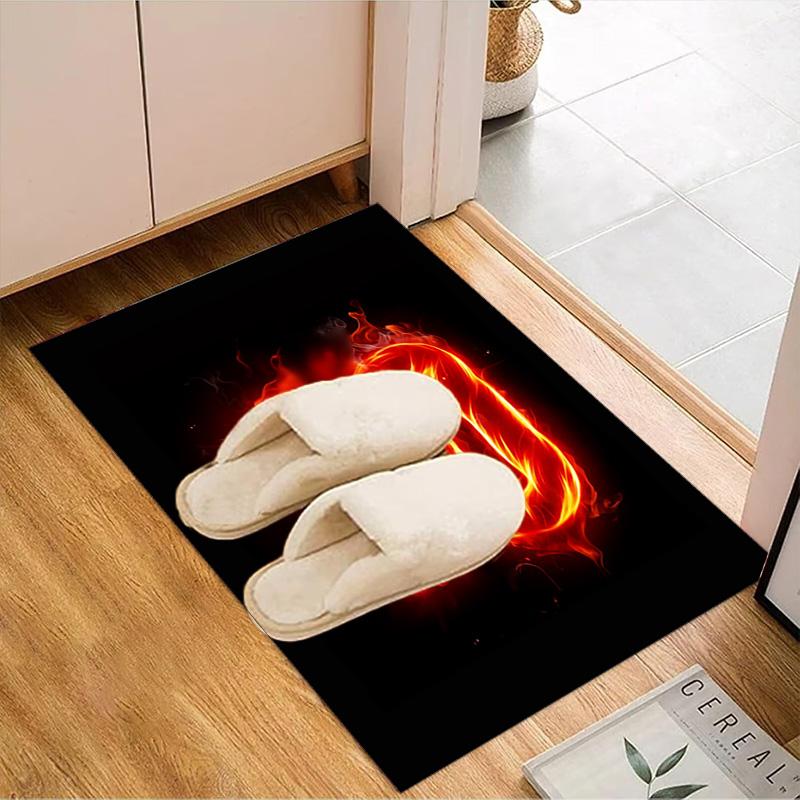 Flaming Number 10 Rug Game Carpet, Floor Mat for Bedroom Living Room Entryway Rug, Home Decor Idea Gift for Christmas birthday