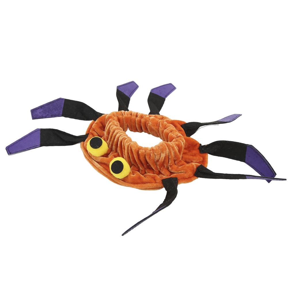 Dog Funny Collar Soft Spider Shaped Interesting Dog Collar for Halloween Christmas PartiesM