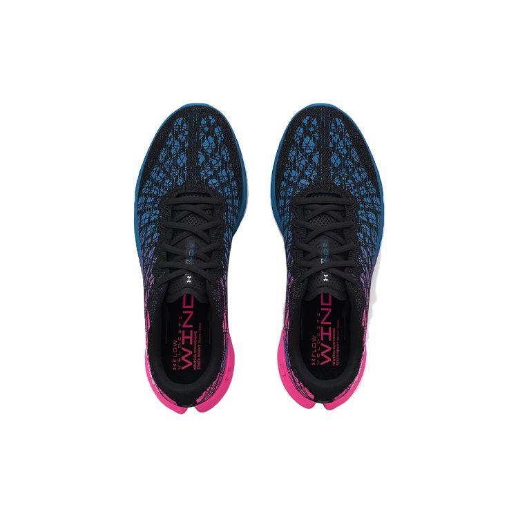 Under Armour Flow Velociti Wind 2 Удобная ткань Низкий верх Повседневные кроссовки для бега Женские кроссовки Черный Розовый 3025662-004