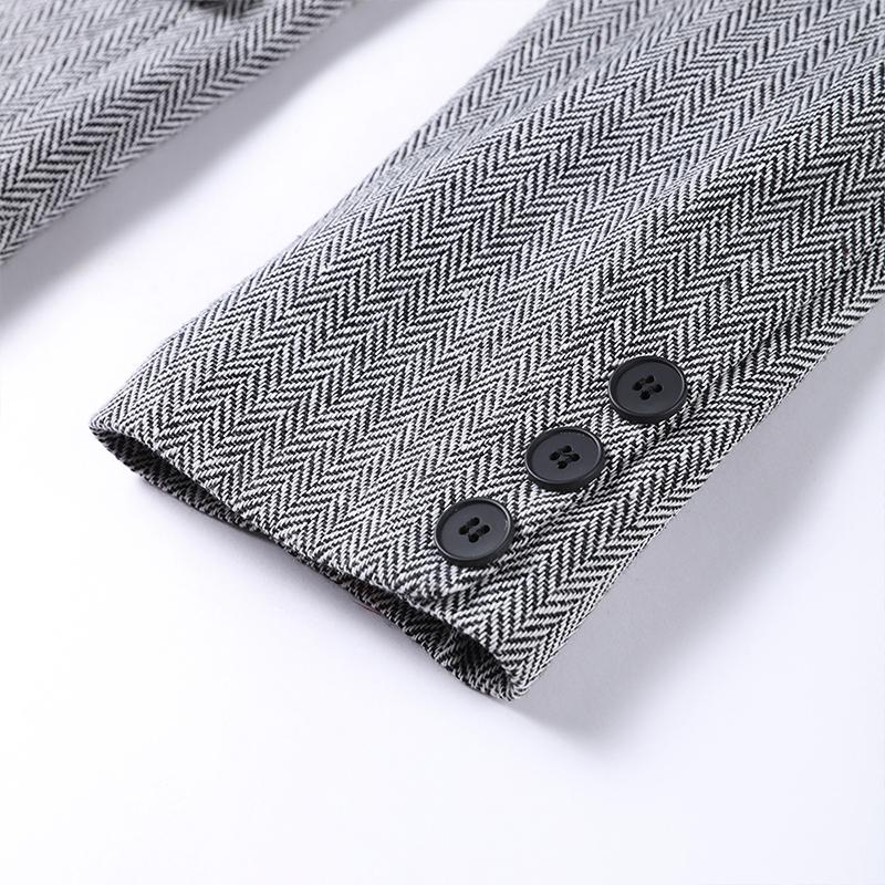 Модные узкие брюки для женщин, комплект из 3 предметов, элегантный блейзер с длинным рукавом и поясом, майка с высокой талией, широкие брюки, женские костюмы