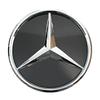 Автомобильная наклейка для Mercedes Benz Хромированная Серебристая и Глянцевая Черная Звезда на Переднюю Решетку Автомобиля Подсвечиваемый Логотип для Mercedes Benz C