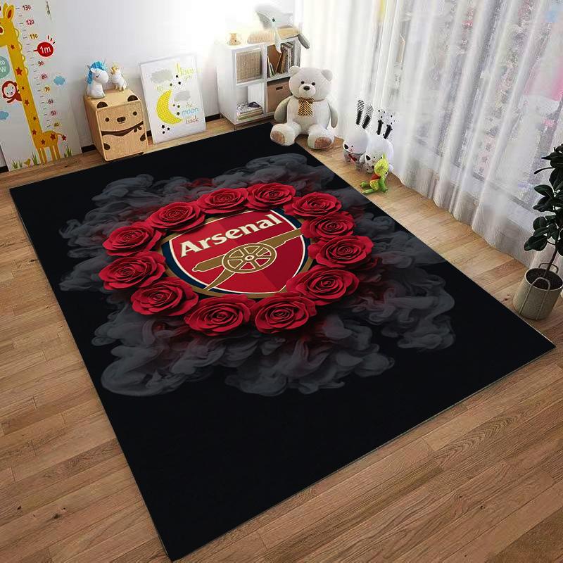 Arsenal Red Rose Designed floor mat, suitable as a non-slip mat for the living room or bedroom sofa