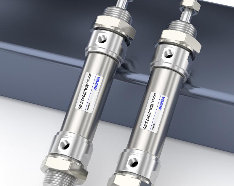 Adjustable Stroke Mini Stainless Steel Pneumatic Cylinder (maj16/20/25/32/40X100-25-50sca)