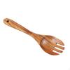 Salad Spoon Fork Dinnerware Food Serving Utensils Practical Wooden Flatware for Household Kitchen
