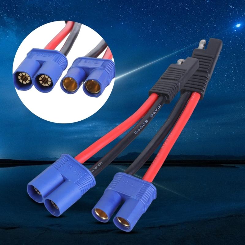 1 Комплект Кабель-адаптер EC8 на SAE 10AWG Силиконовый Провод Линия Для Автомобильного ESC Мотора Аварийного Запуска Солнечной Панели Длиной 16 см