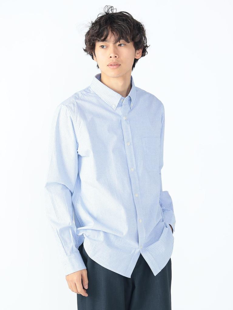 Beams Heart Men's Long Sleeve Jacquard Shirt, White, Size XL