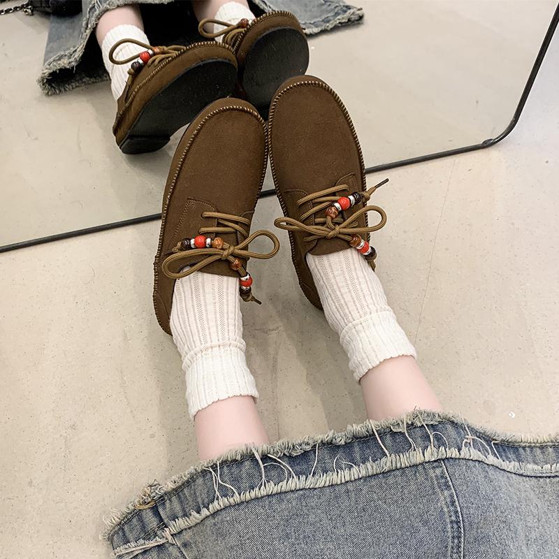 Женские одинарные 2025 Весенне-осенний стиль Нескользящие На шнуровке Легкие Слипоны Лоферы