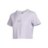 W Gfx Tee Logo Print Short Sleeve T-Shirt Women Tops Purple HB6594