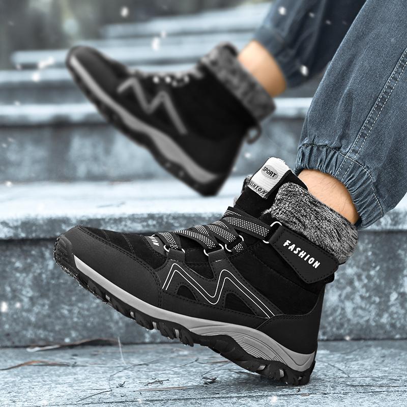 Зимние мужские и женские ботинки. Водонепроницаемые уличные зимние ботильоны. Обувь с высоким берцем.