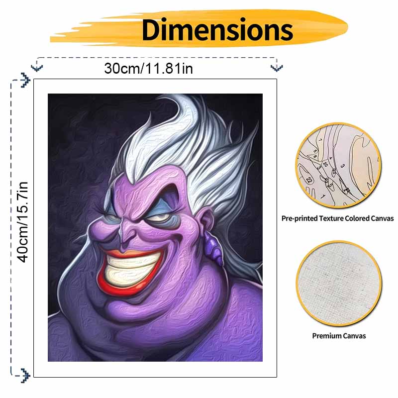 Disney Ursula oil painting painting art handmade diy painting home decoration gift