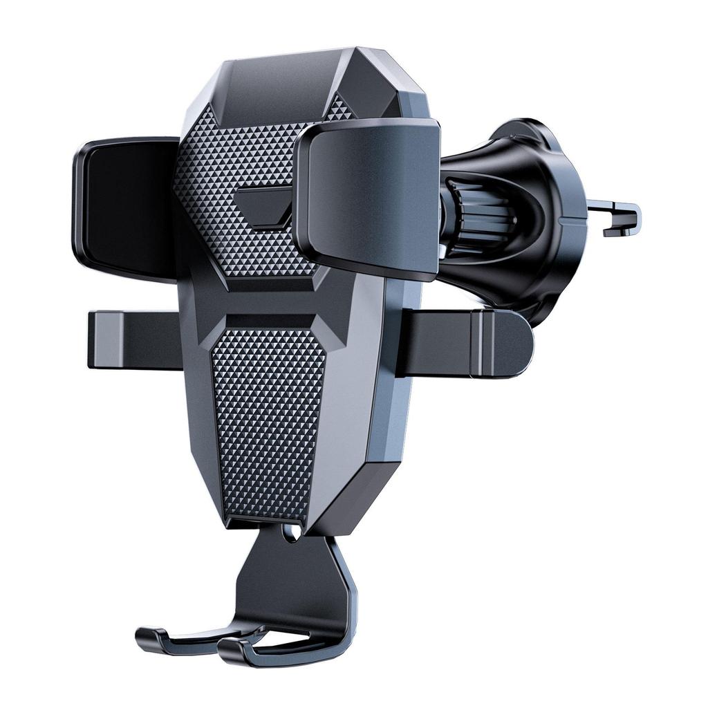 Телескопический автоматический фиксирующийся держатель для телефона в автомобиль с присоской и креплением на воздуховод