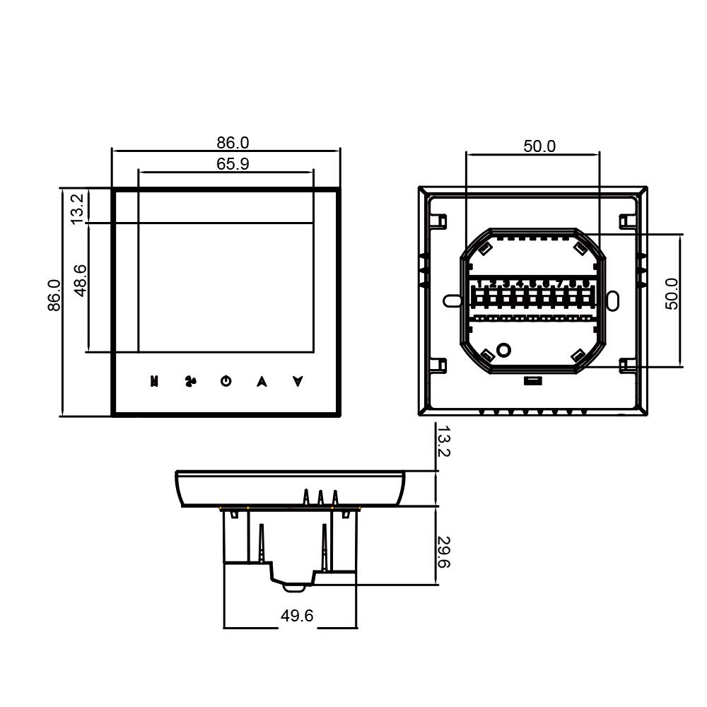 Четырехтрубный интеллектуальный комнатный термостат, цифровой программируемый регулятор температуры для воздуха