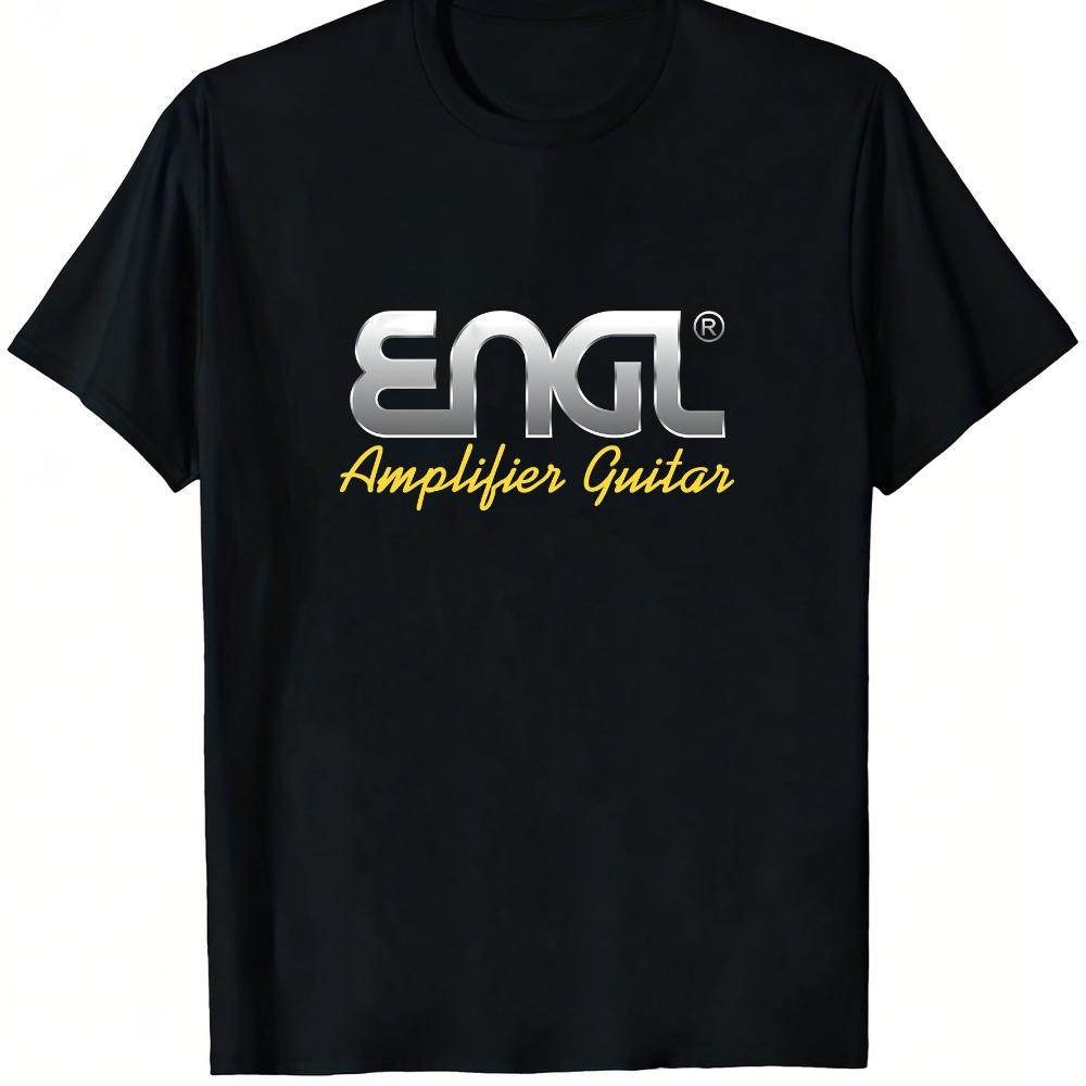 Unisex Eng Amplifier Guitar Logo Tshirt White Music Band Tee With Iconic Amp Design Soft Breathable Cotton Stretch Fit