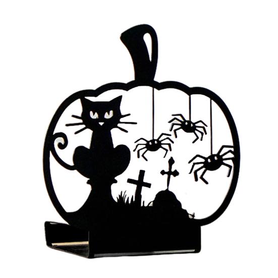 Подсвечник в виде тыквы на Хэллоуин, сова, летучая мышь, паук, привидение, подставка для свечей в виде чайной свечи, металл