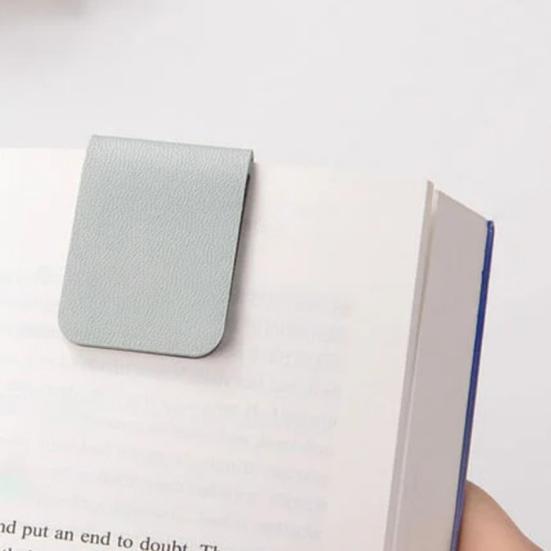 Magnetic Faux Leather Bookmark Magnetic Closure Book Clip Slim Corner Fit Reading