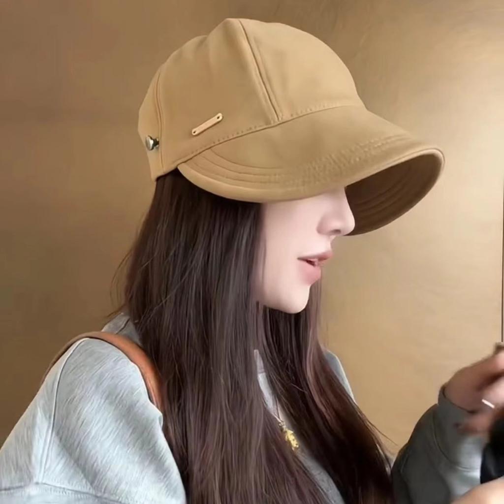 Spring Seasonal Wool Hat For Women With Overlarge Head Circumference And Sunproof Style