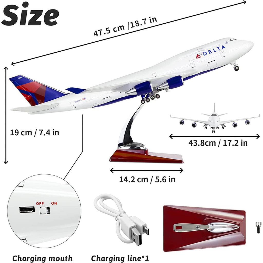 Масштаб 1/160 50,5 см Самолет Airbus A380 Модель авиакомпании Air France со светодиодной подсветкой и колесами Литой пластик смола Самолет для коллекции